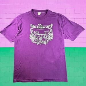 Vintage Old Roxbury Days Fair 80s Tee Purple Double Sided Single Stitch Shirt XL